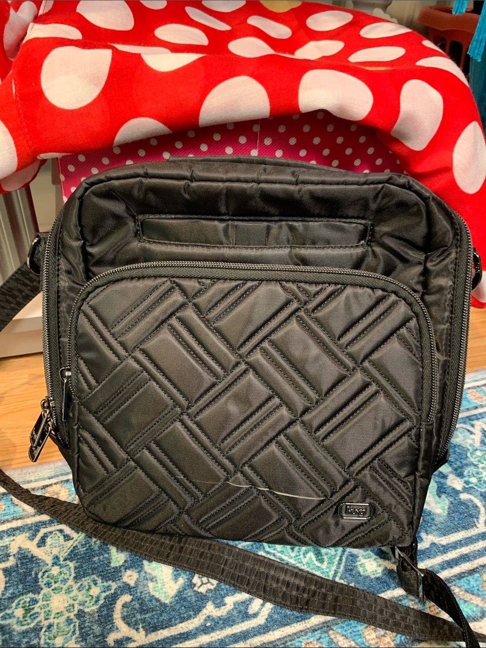 Lug legacy ranger crossbody bag new qvc FLAWED black